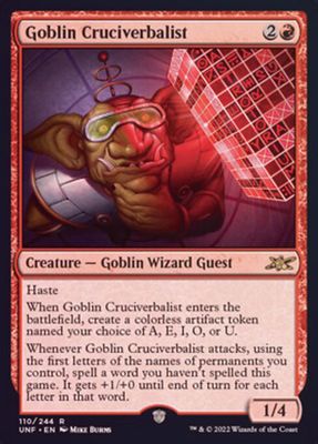 Goblin Cruciverbalist 110/244 - Foil Unfinity Foil Singles