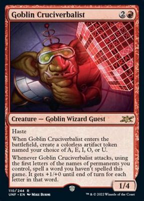 Goblin Cruciverbalist 110/244 Unfinity Singles