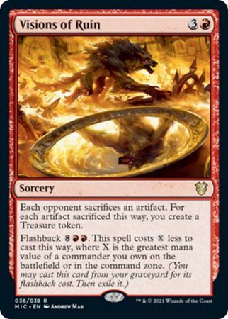 Visions of Ruin 036/038 Innistrad: Midnight Hunt Commander Singles (Español)