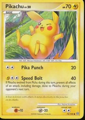 Pikachu - 70/100 - Common Diamond &amp; Pearl: Stormfront Singles