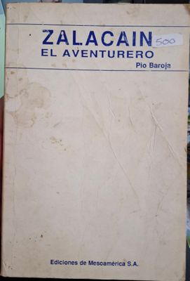 SH Zalacain El Aventurero Libro Espanol Pío Baroja