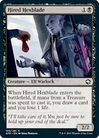 Hired Hexblade 109/281 - Adventures in the Forgotten Realms Singles (Español)