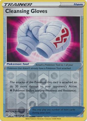 Cleansing Gloves - 136/172 - Uncommon Reverse Holo Sword &amp; Shield: Brilliant Stars Reverse Holo Singles