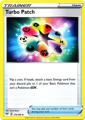 Turbo Patch - 172/189 - Uncommon Sword &amp; Shield: Darkness Ablaze Singles