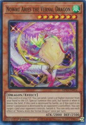 Nowru Aries the Vernal Dragon - MP23-EN054 - Super Rare 1st Edition Mega Tin 2023 Dueling Heroes Singles