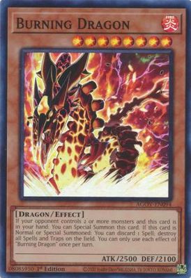 Burning Dragon - AGOV-EN094 - Super Rare 1st Edition Age of Overlord 1st Edition Singles *Espanol*