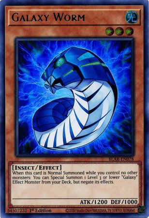 Galaxy Worm - BLAR-EN078 - Ultra Rare 1st Edition Battles of Legend: Armageddon 1st Edition Singles