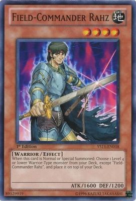 Field-Commander Rahz - YS11-EN018 - Common 1st Edition Starter Deck: Dawn of the Xyz 1st Edition Singles