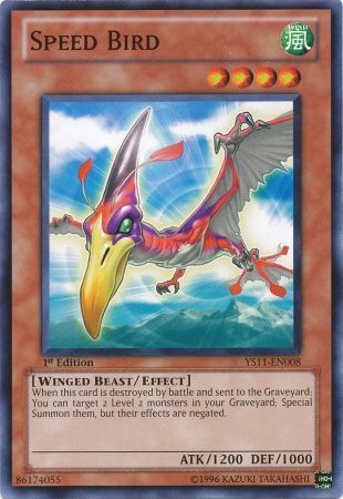 Speed Bird - YS11-EN008 - Common 1st Edition Starter Deck: Dawn of the Xyz 1st Edition Singles