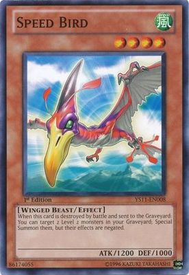 Speed Bird - YS11-EN008 - Common 1st Edition Starter Deck: Dawn of the Xyz 1st Edition Singles