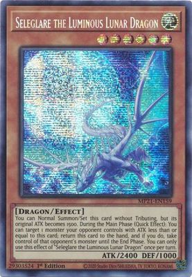 Seleglare the Luminous Lunar Dragon - MP21-EN159 - Prismatic Secret Rare 1st Edition 2021 Mega-Tin: Ancient Battles 1st Edition Singles