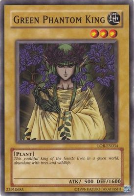 Green Phantom King - LOB-EN034 - Common Unlimited Legend Of Blue Eyes White Dragon [LOB] Unlimited Singles