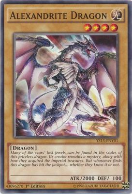 Alexandrite Dragon - YS15-ENY01 - Common 1st Edition Starter Deck: 2-Player Yuya &amp; Declan