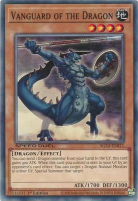 Vanguard of the Dragon - SGX3-ENB11 - Common 1st Edition Speed Duel GX: Duelists of Shadows Singles