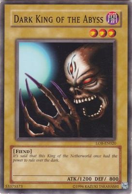Dark King of the Abyss - LOB-EN020 - Common Unlimited Legend Of Blue Eyes White Dragon [LOB] Unlimited Singles (espanol)