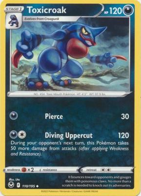 Toxicroak - 110/195 - Uncommon Sword &amp; Shield: Silver Tempest Singles