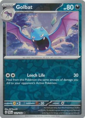 Golbat - 111/182 - Common Reverse Holo Scarlet &amp; Violet: Paradox Rift Reverse Holo Singles