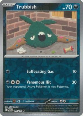 Trubbish - 116/182 - Common Reverse Holo Scarlet &amp; Violet: Paradox Rift Reverse Holo Singles