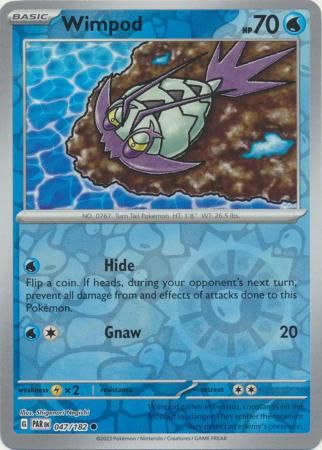 Wimpod - 047/182 - Common Reverse Holo Scarlet &amp; Violet: Paradox Rift Reverse Holo Singles