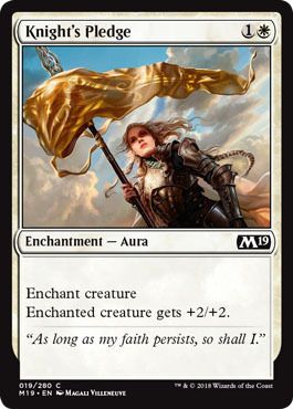 Knight&#39;s Pledge 019/280 Magic 2019 (M19) Singles (Español)