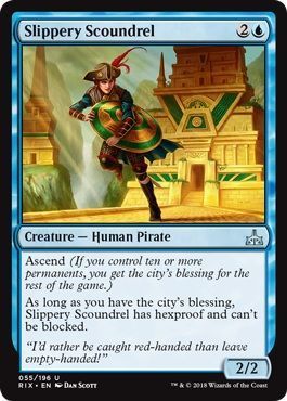 Slippery Scoundrel 055/196 Rivals of Ixalan Singles