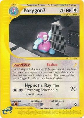 Porygon2 - 28/147 - Rare Aquapolis Singles