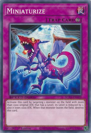 Miniaturize - SGX1-END20 - Common 1st Edition Speed Duel GX Duel Academy Box Singles