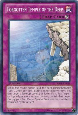 Forgotten Temple of the Deep - SDRE-EN034 - Common 1st Edition Structure Deck: Realm of the Sea Emperor 1st Edition Singles