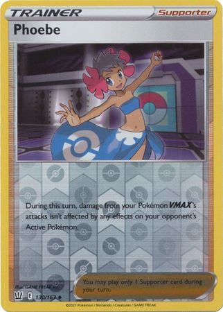 Phoebe - 130/163 - Uncommon Reverse Holo Sword &amp; Shield: Battle Styles Reverse Holo Singles