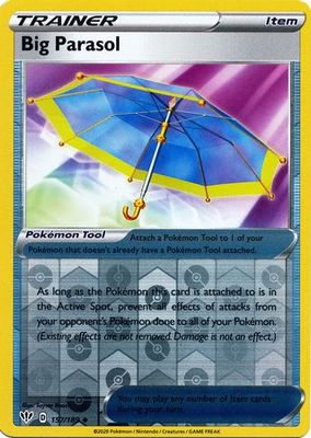 Big Parasol - 157/189 - Uncommon Reverse Holo Sword &amp; Shield: Darkness Ablaze Reverse Holo Singles