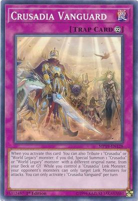 Crusadia Vanguard - MP19-EN128 - Common 1st Edition Yu-Gi-Oh! 2019 Mega-Tins: Gold Sarcophagus Tin Mega Pack Singles