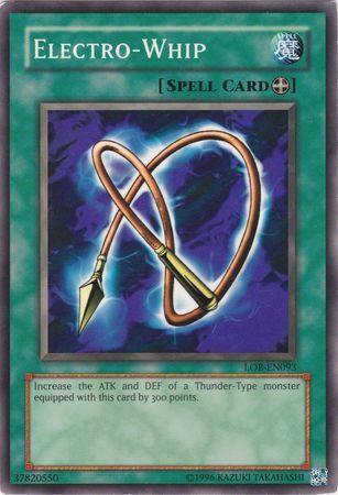 Electro-Whip (Spell) - LOB-EN093 - Common Unlimited Legend Of Blue Eyes White Dragon [LOB] Unlimited Singles (espanol)