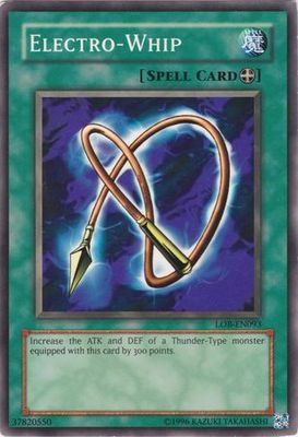Electro-Whip (Spell) - LOB-EN093 - Common Unlimited Legend Of Blue Eyes White Dragon [LOB] Unlimited Singles (espanol)