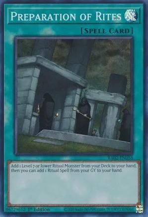 Preparation of Rites - RA02-EN056 - Super Rare 1st Edition Rarity Collection II Singles