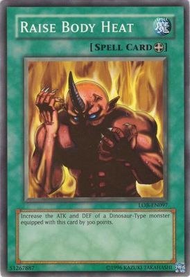 Raise Body Heat (Spell) - LOB-EN097 - Common Unlimited Legend Of Blue Eyes White Dragon [LOB] Unlimited Singles