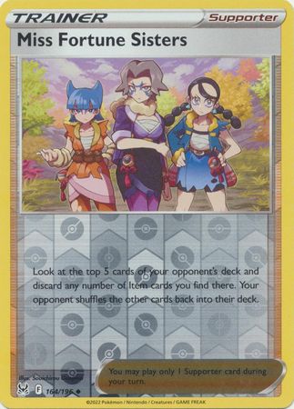 Miss Fortune Sisters - 164/196 - Uncommon Reverse Holo Sword &amp; Shield: Lost Origin Reverse Holo Singles