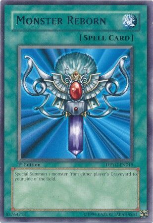 Monster Reborn - DPYG-EN019 - Rare 1st Edition Duelist Pack: Yugi 1st Edition Singles