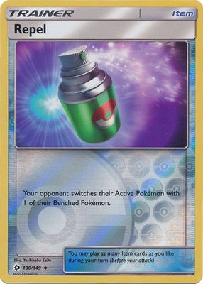 Repel - 130/149 - Uncommon Reverse Holo Sun &amp; Moon (Base Set) Reverse Holo Singles