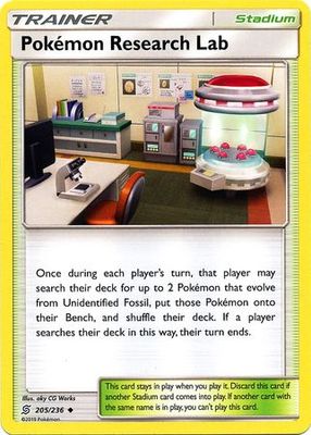 Pokemon Research Lab - 205/236 - Uncommon Sun &amp; Moon: Unified Minds Singles
