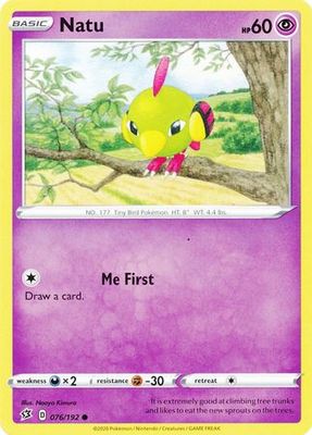 Natu - 076/192 - Common Sword &amp; Shield: Rebel Clash Singles