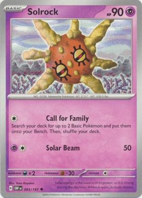 Solrock - 093/197 - Uncommon Scarlet &amp; Violet: Obsidian Flames Singles