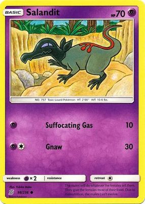 Salandit - 98/236 - Common Sun &amp; Moon: Unified Minds Singles