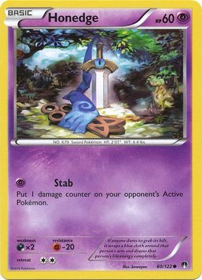Honedge - 60/122 - Common XY: Breakpoint Singles
