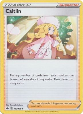 Caitlin - 132/198 - Uncommon Sword &amp; Shield: Chilling Reign Singles