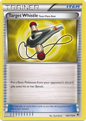 Target Whistle - 106/119 - Uncommon XY: Phantom Forces Singles
