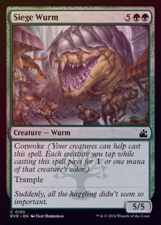 Siege Wurm 0155 - Foil Ravnica Remastered Foil Singles