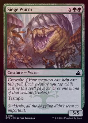 Siege Wurm 0155 - Foil Ravnica Remastered Foil Singles