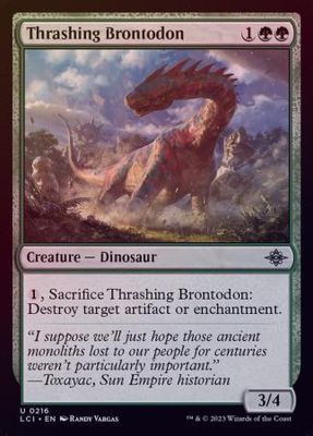 Thrashing Brontodon 0216 - Foil The Lost Caverns of Ixalan Foil Singles