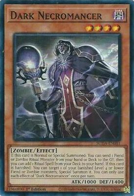 Dark Necromancer - SUDA-EN081 - Super Rare 1st Edition Supreme Darkness 1st Edition Singles
