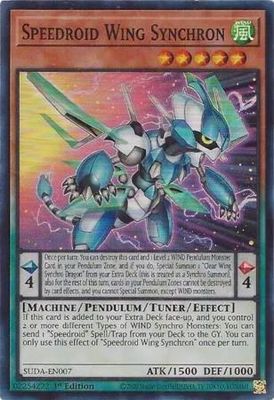 Speedroid Wing Synchron - SUDA-EN007 - Super Rare 1st Edition Supreme Darkness 1st Edition Singles